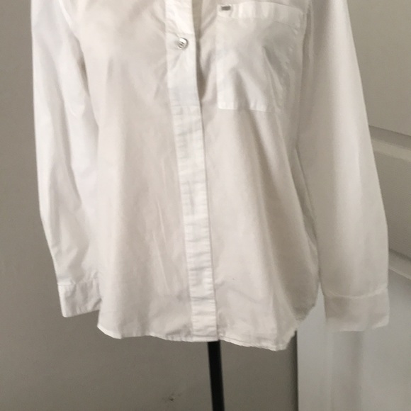 CALVIN KLEIN Poplin Women Long Sleeves Cotton White Shirt | XS - Picture 5 of 13